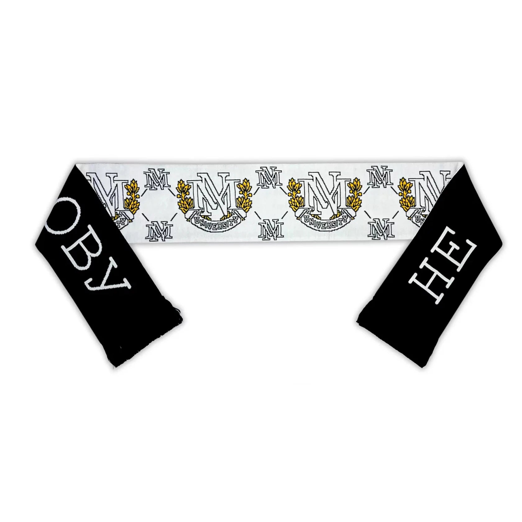 Y2K 'Don't Lower Your Head' Knitted Graphic Shawl Scarf