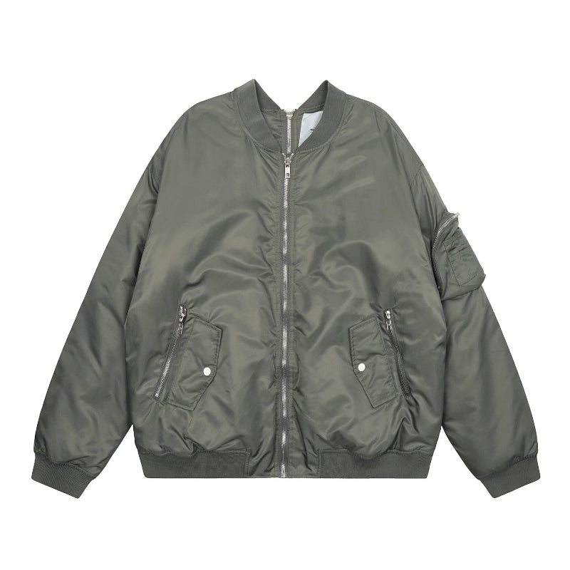 Y2K Double Zip Up Bomber Jacket