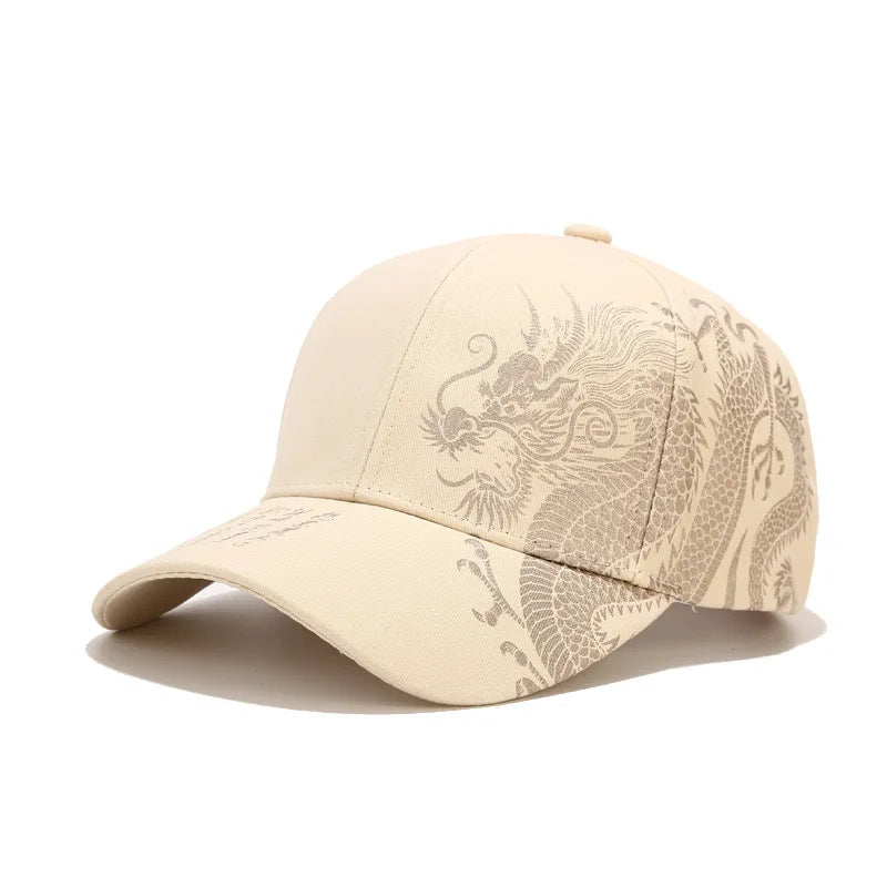 Y2K Dragon Print Baseball Cap