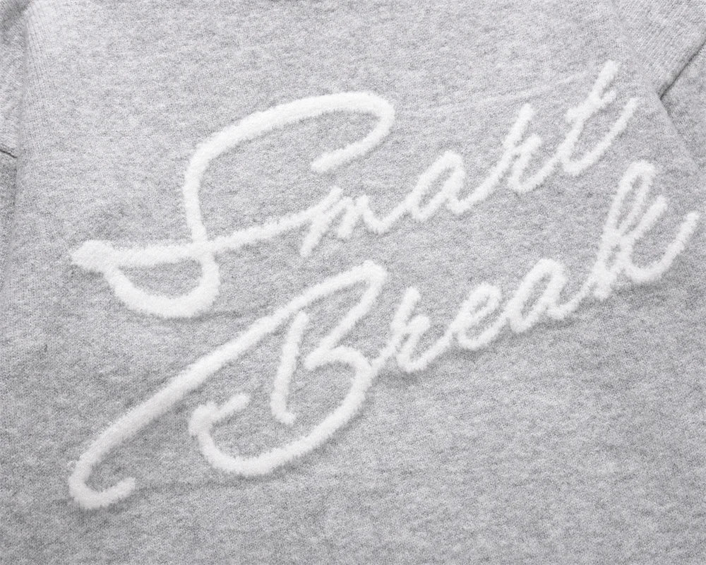 Y2K Embroidered Letters Long Sleeve Sweater