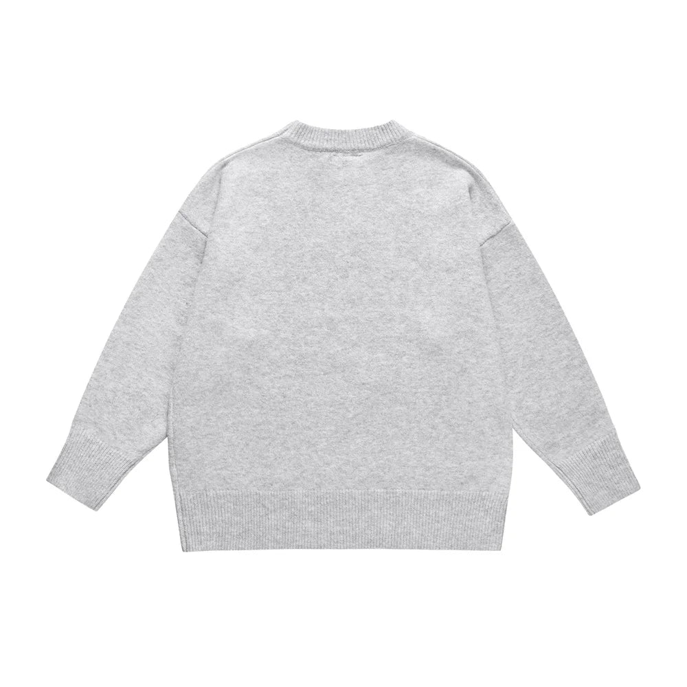 Y2K Embroidered Letters Long Sleeve Sweater
