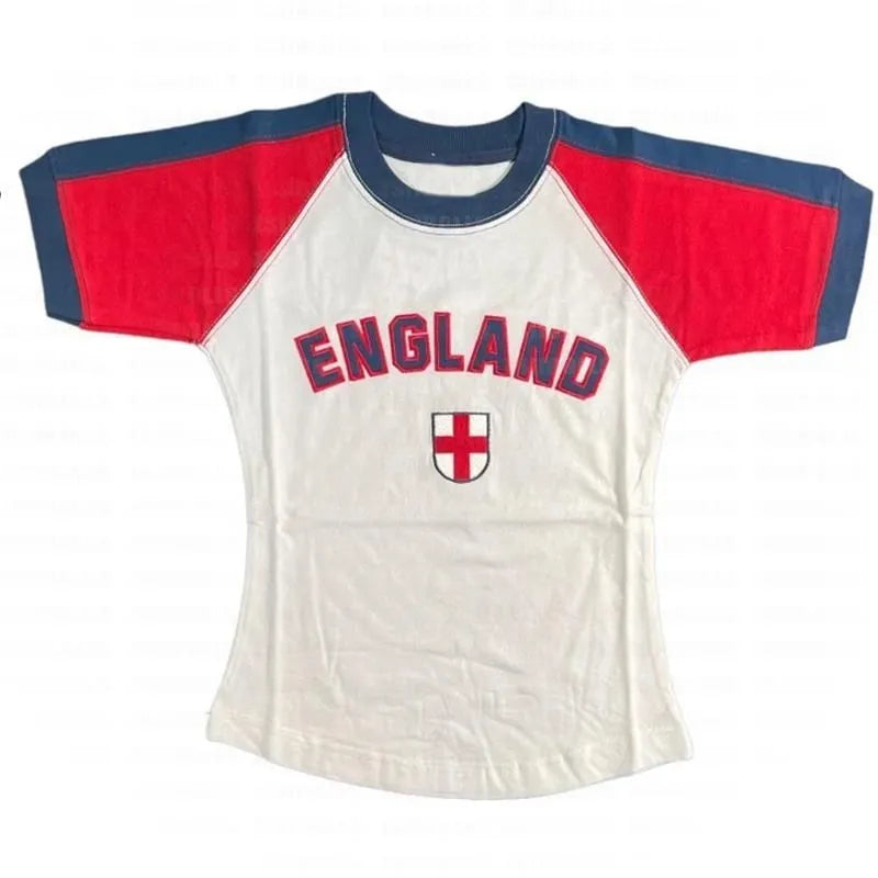 Y2K England Crop Top