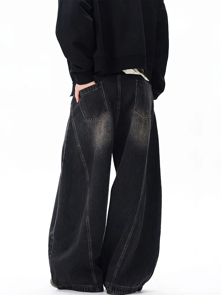 Y2K Essential Black Baggy Jeans
