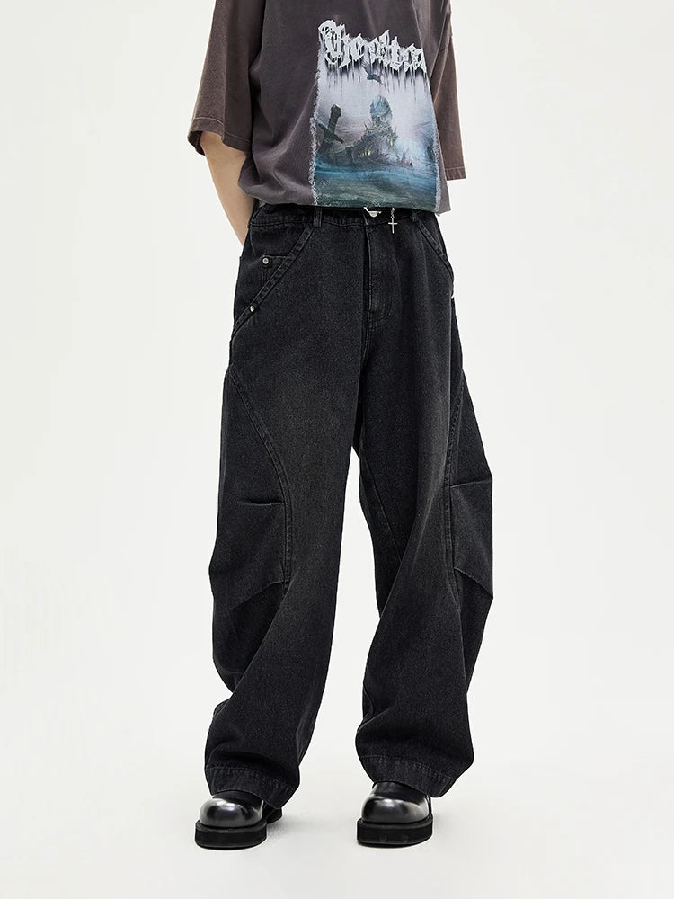 Y2K Essential Black Baggy Jeans