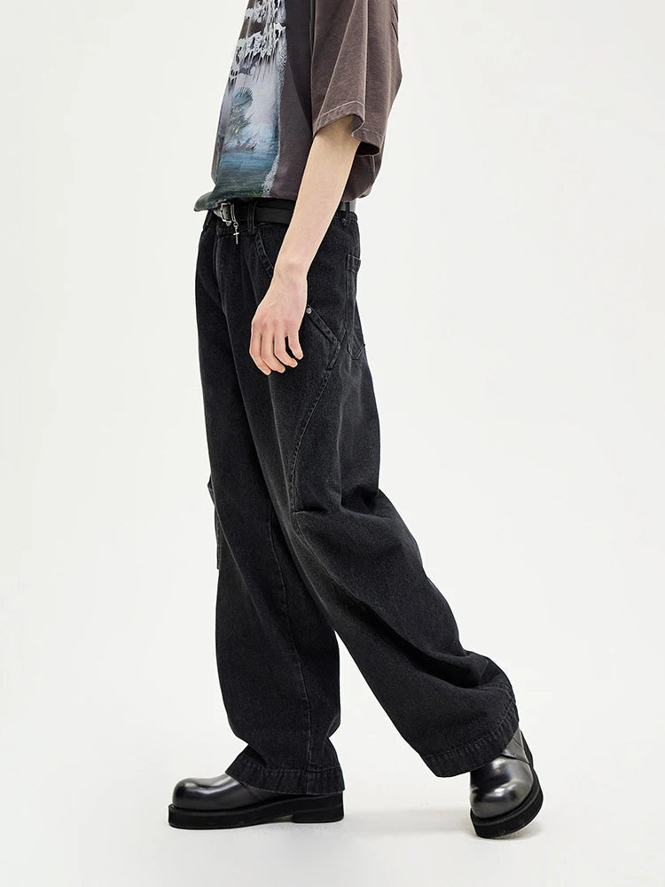 Y2K Essential Black Baggy Jeans