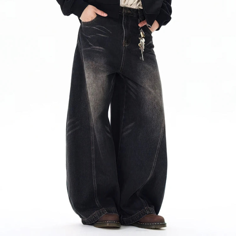 Y2K Essential Black Baggy Jeans