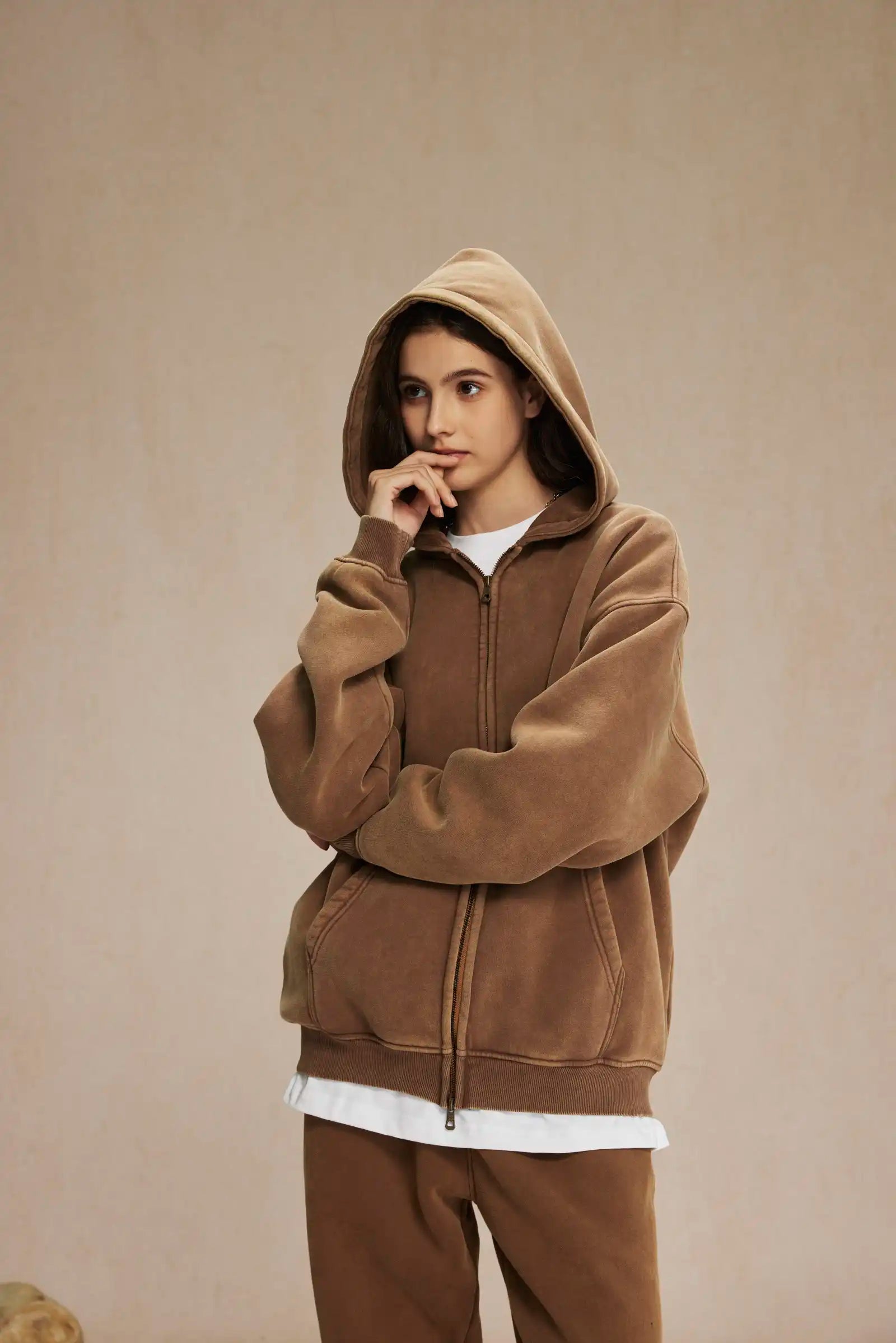 Y2K Essential Zip Up Hooded Sweatshirt