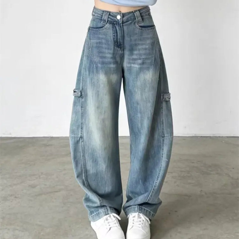 Y2K Essentials Baggy Barrel Cargo Jeans