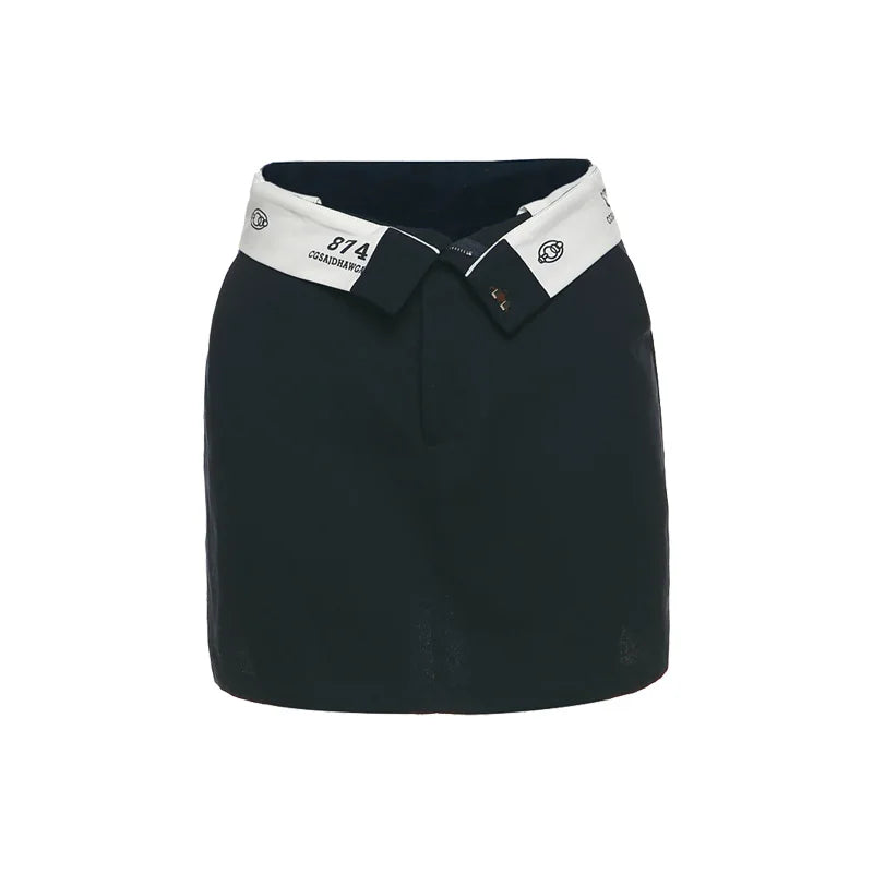 Y2K Essentials Comfy Plain Denim Mini Skirt