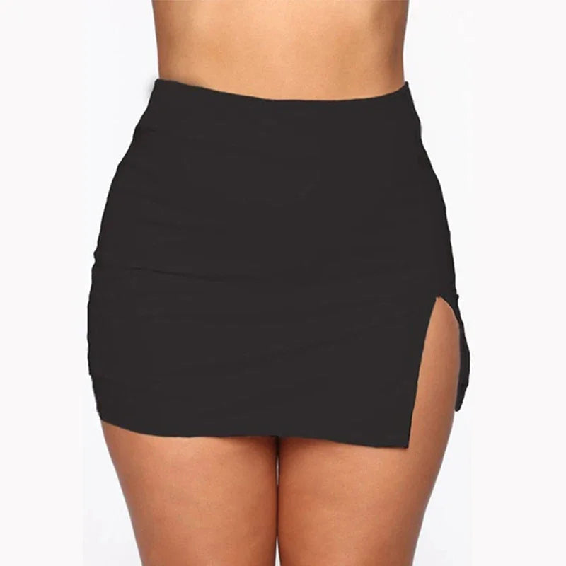 Y2K Essentials Splited Mini Skirt