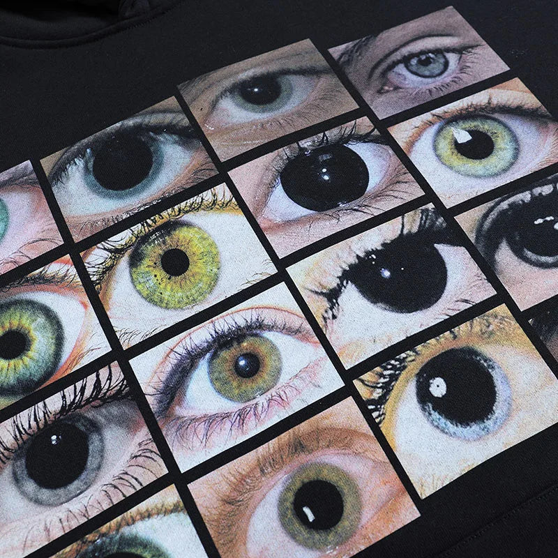Y2K Eyes and Eyes Graphic Hoodie
