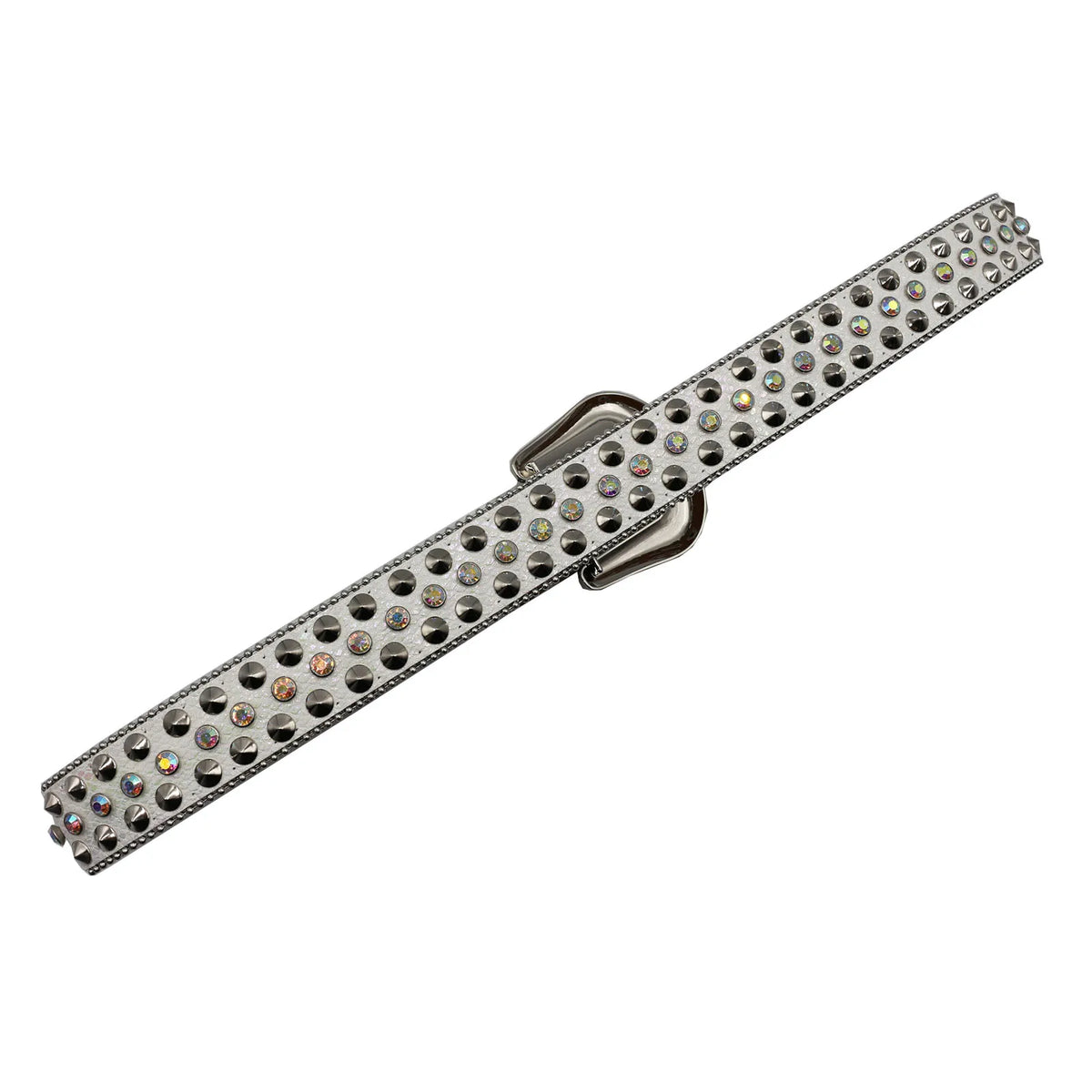 Y2K Faux Diamond Rhinestone Studded Pin Buckle Belt