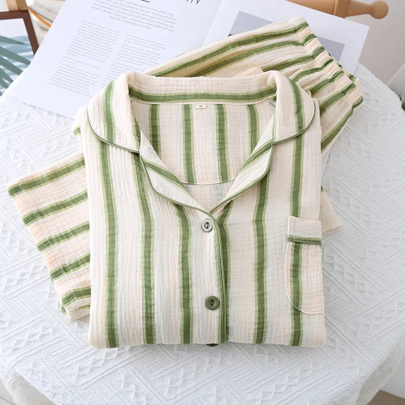 Y2K Femme Striped Pyjama Set