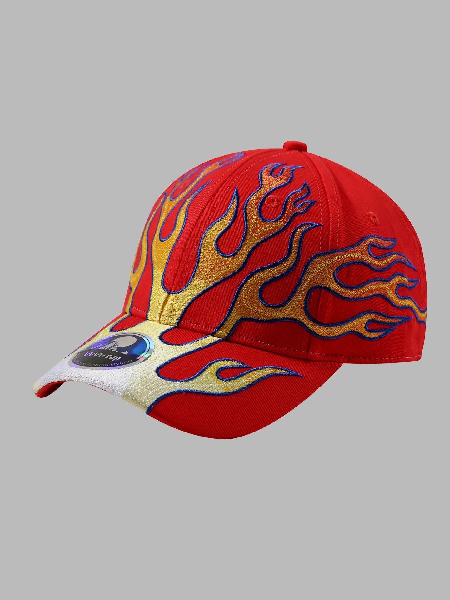 Y2K Flame Embroidered Baseball Cap