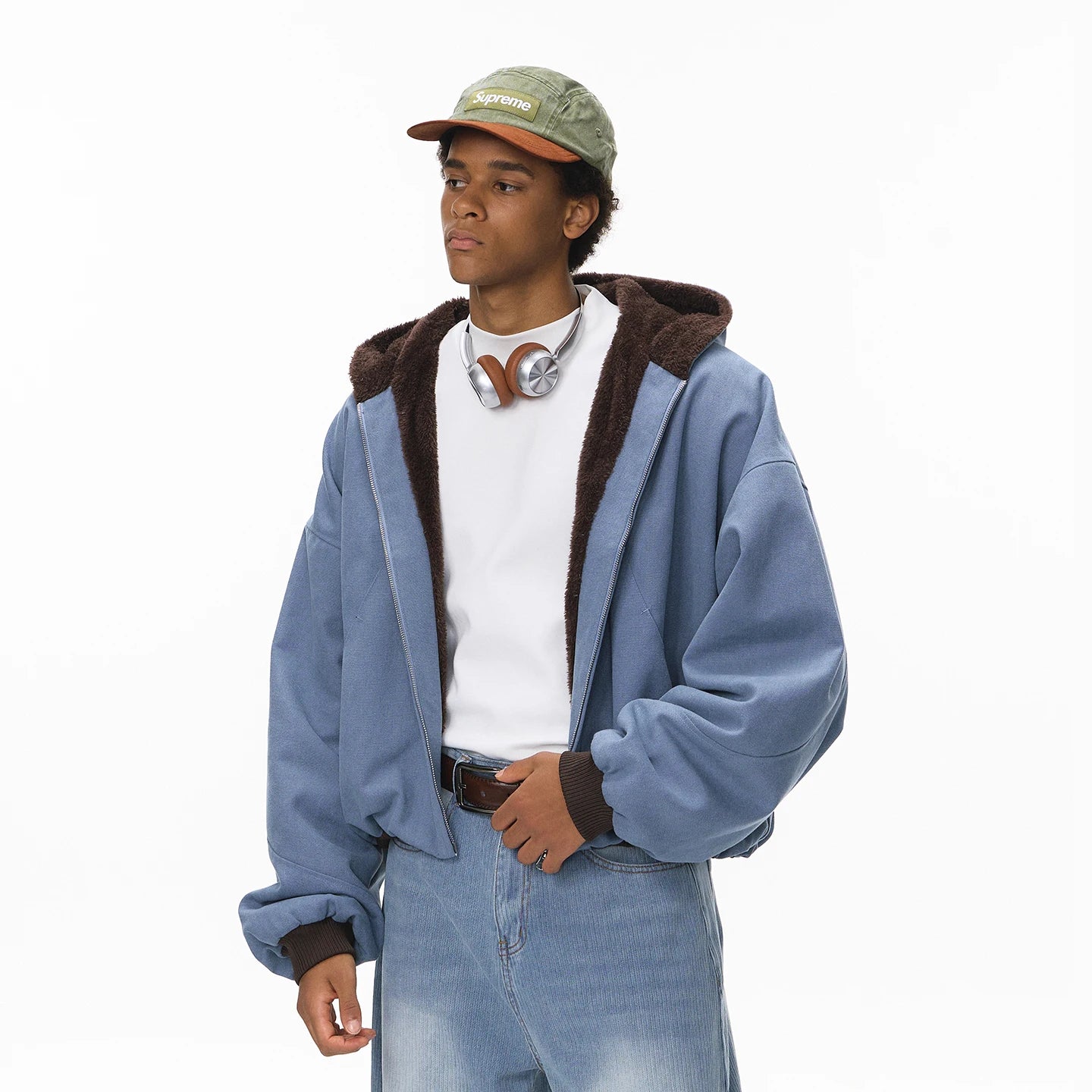 Y2K Fleece Lined Zip Up Hoodie Jacket