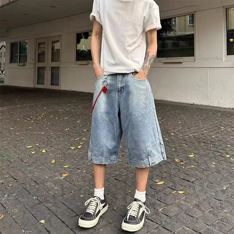 Y2K Flipped Denim Shorts Jorts