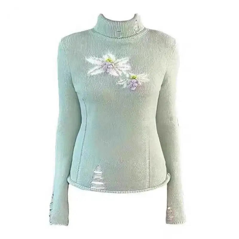 Y2K Floral Graphic Long Sleeve Jumper