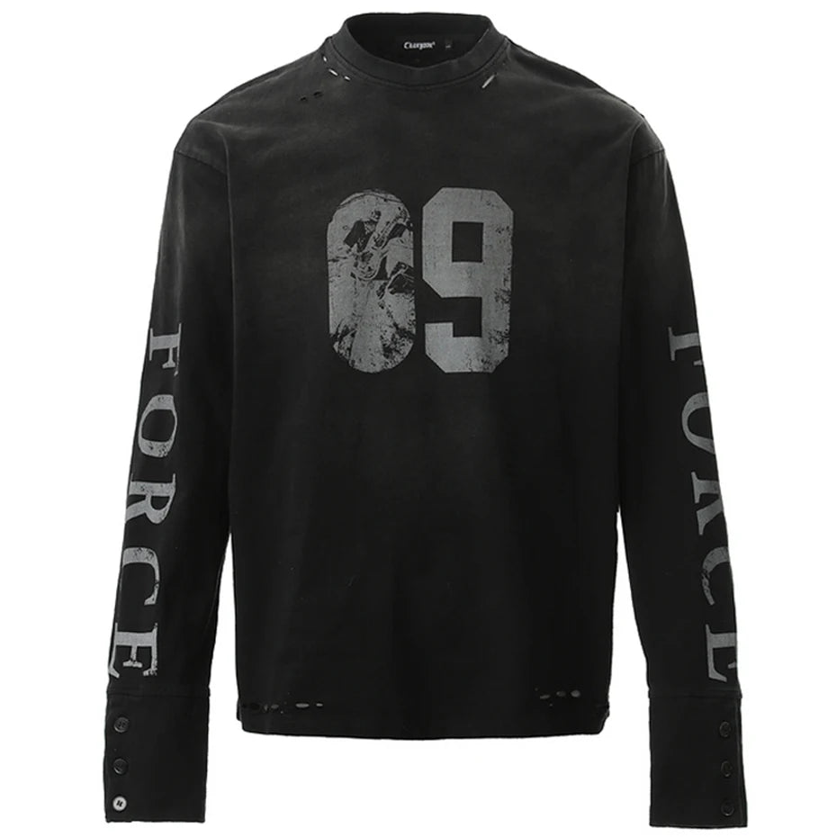 Y2K Force Graphic Long Sleeve Top