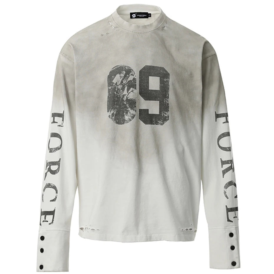 Y2K Force Graphic Long Sleeve Top