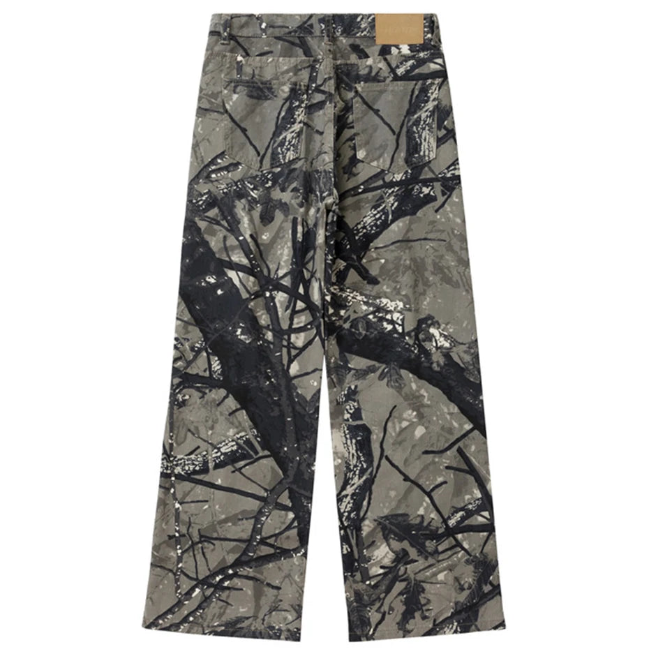 Y2K Forest Camo Baggy Jeans