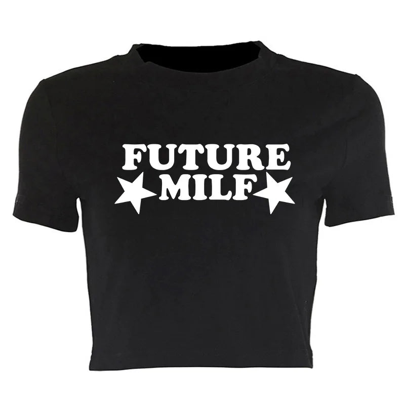 Y2K "Future Milf" Graphic T Shirt