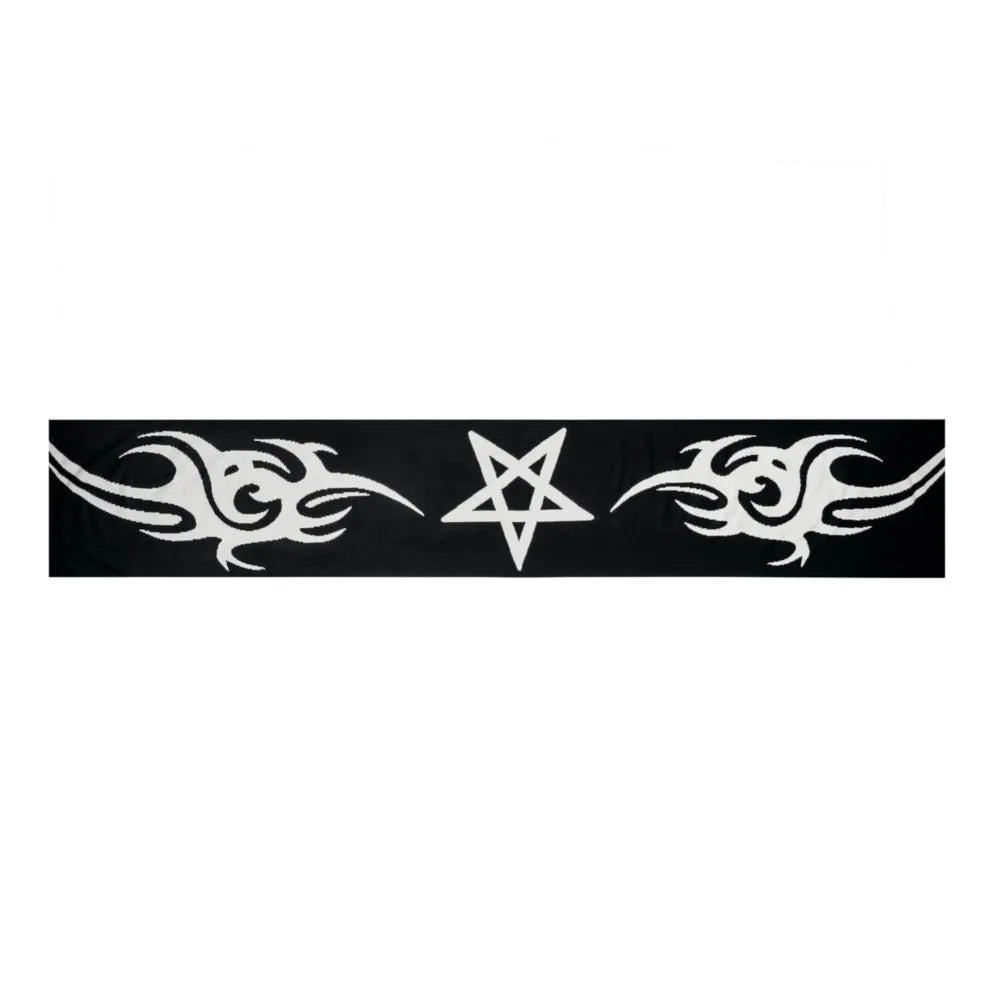 Y2K Gothic 'Satan Club' Graphic Scarf