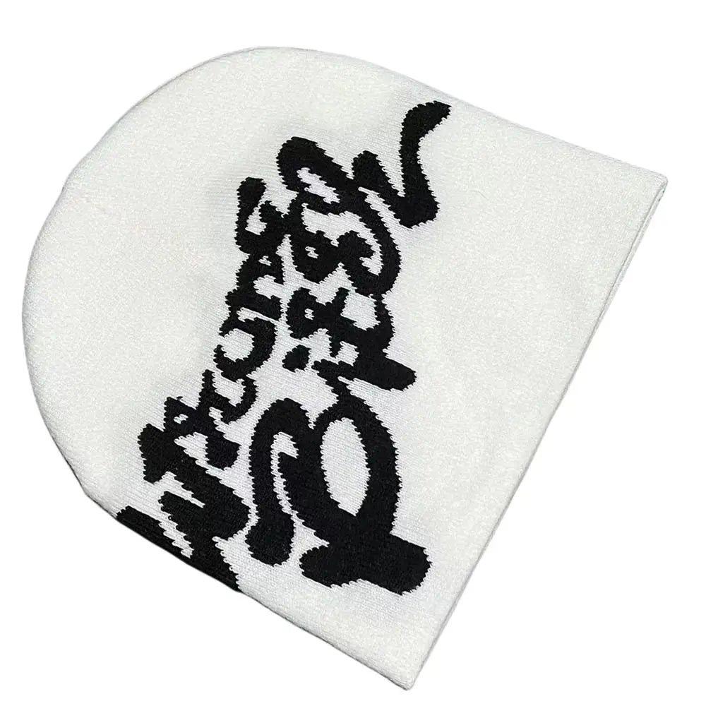 Y2K Graffiti Spray Graphic Beanie