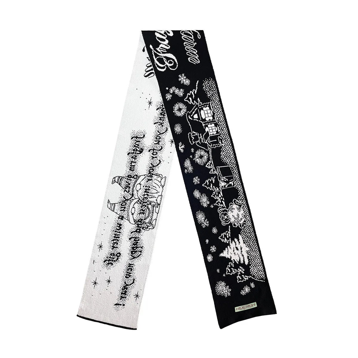 Y2K Graphic Winter Christmas Graphic Shawl Scarf