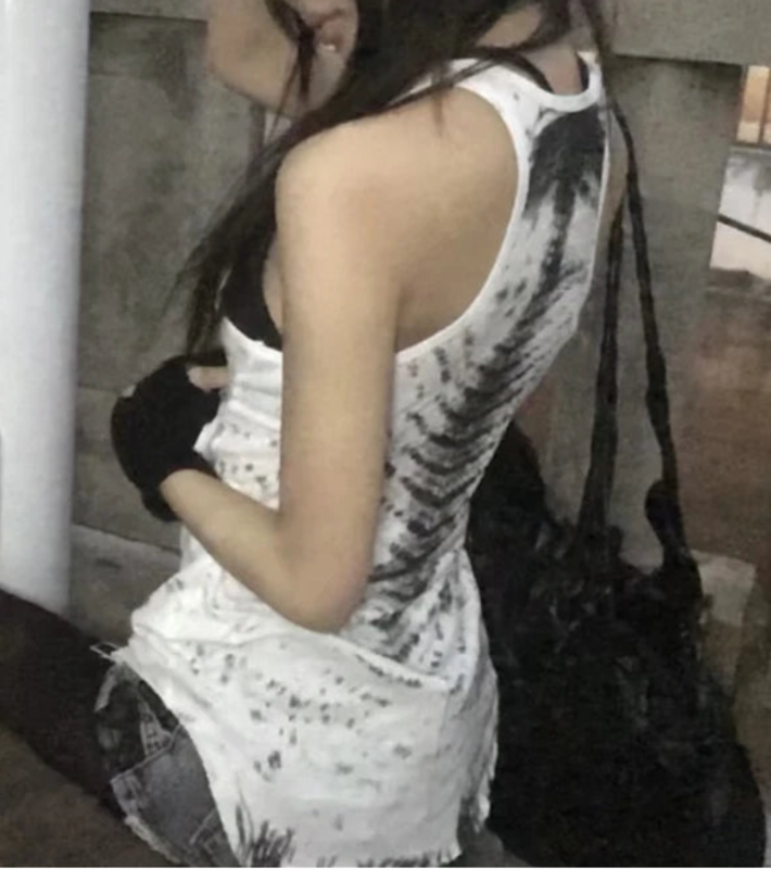Y2K Grunge Monochrome Tank Top