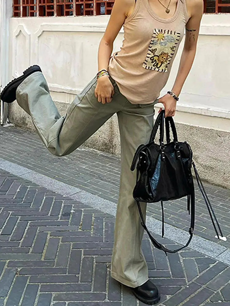 Y2K Grunge Vintage Old Money Style Low Rise Bootcut Jeans