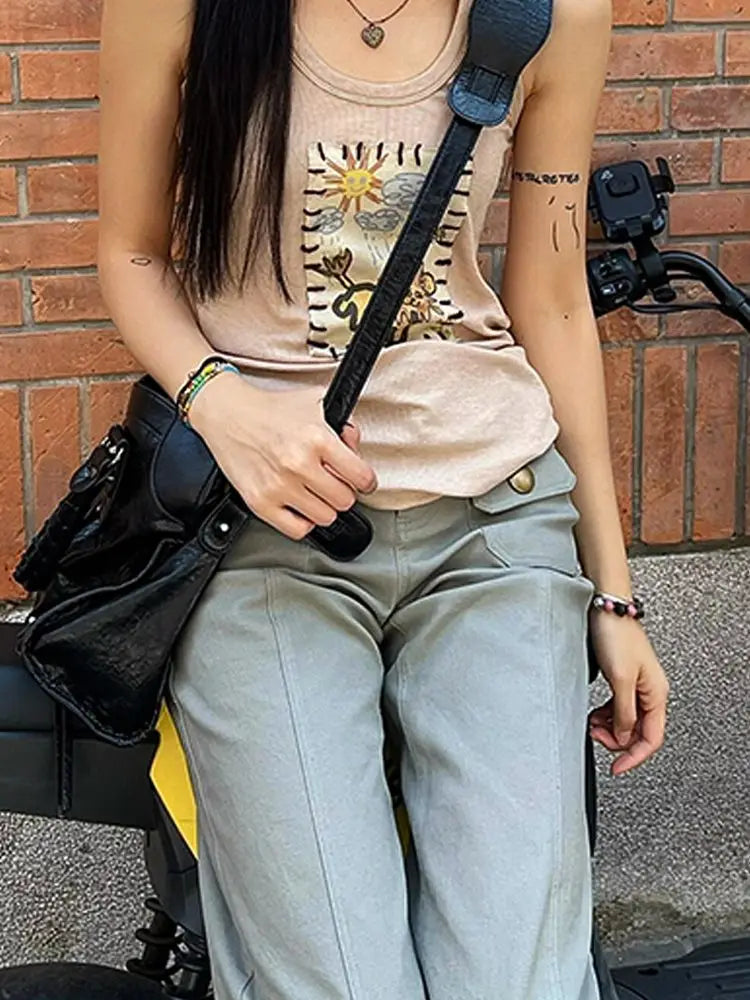 Y2K Grunge Vintage Old Money Style Low Rise Bootcut Jeans