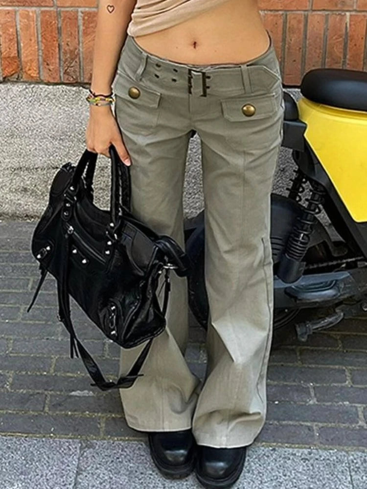Y2K Grunge Vintage Old Money Style Low Rise Bootcut Jeans