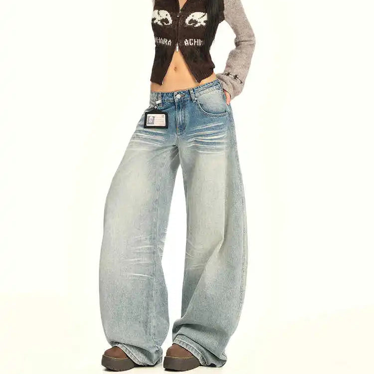 Y2K Grunge Wide Leg Japanese Boyfriend Jeans