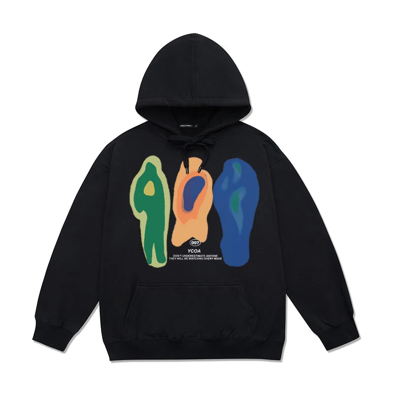 Y2K Heat Print Graphic Hooded Sweatshirt