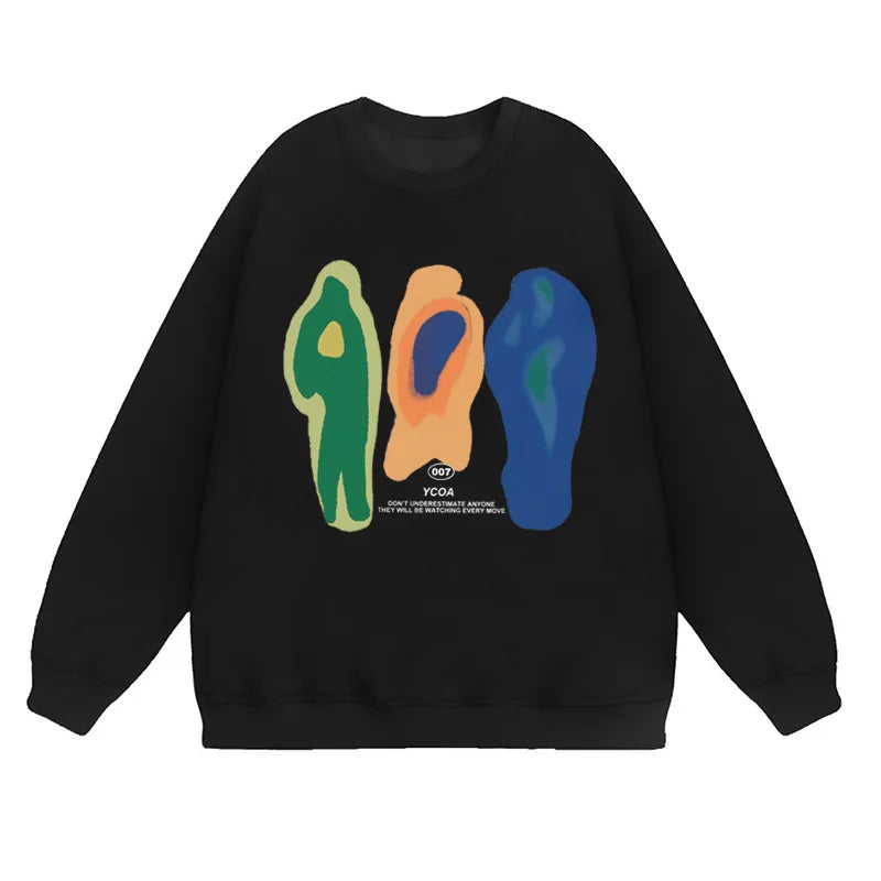 Y2K Heat Print Graphic Hooded Sweatshirt