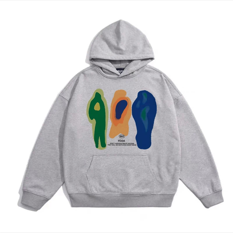 Y2K Heat Print Graphic Hooded Sweatshirt