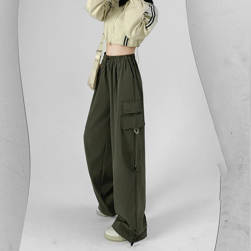 Y2K High Waist Parachute Pants