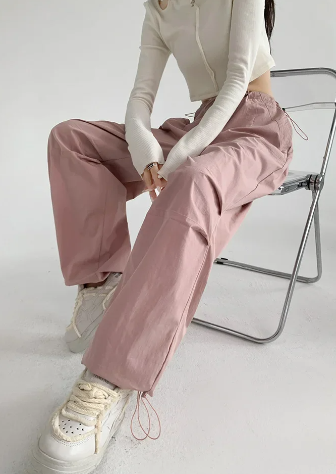 Y2K High Waist Parachute Pants