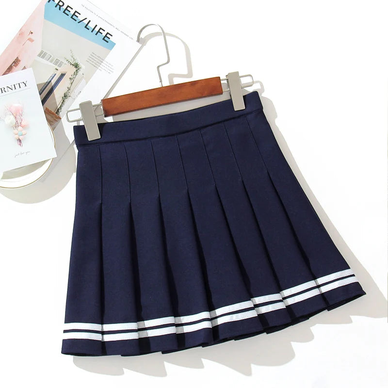 Y2K High Waist Striped Mini Skirt