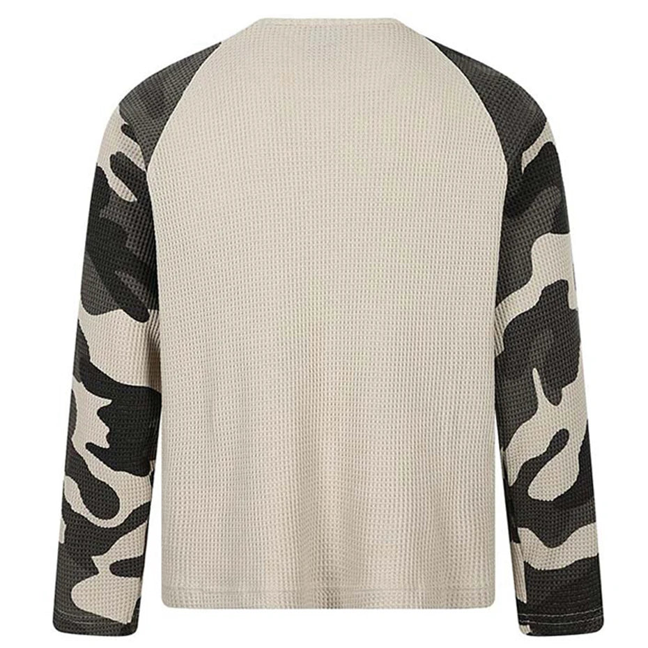 Y2K "Hope" Camouflage Sleeve Long Sleeve Top