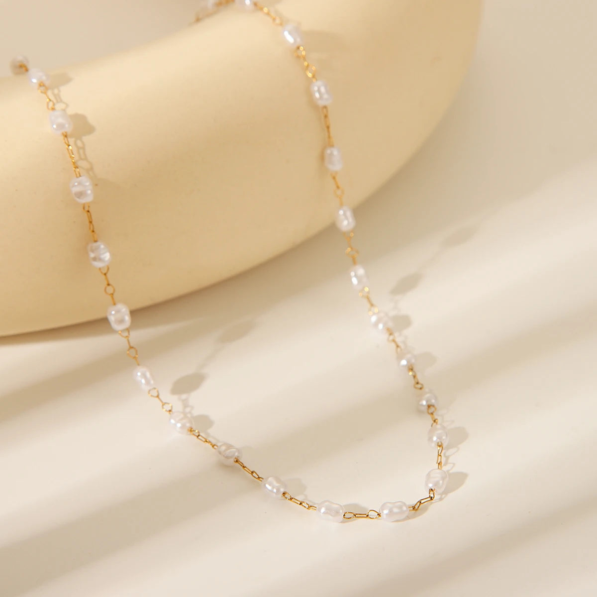 Y2K Imitation Pearl Sequence Chain Necklace