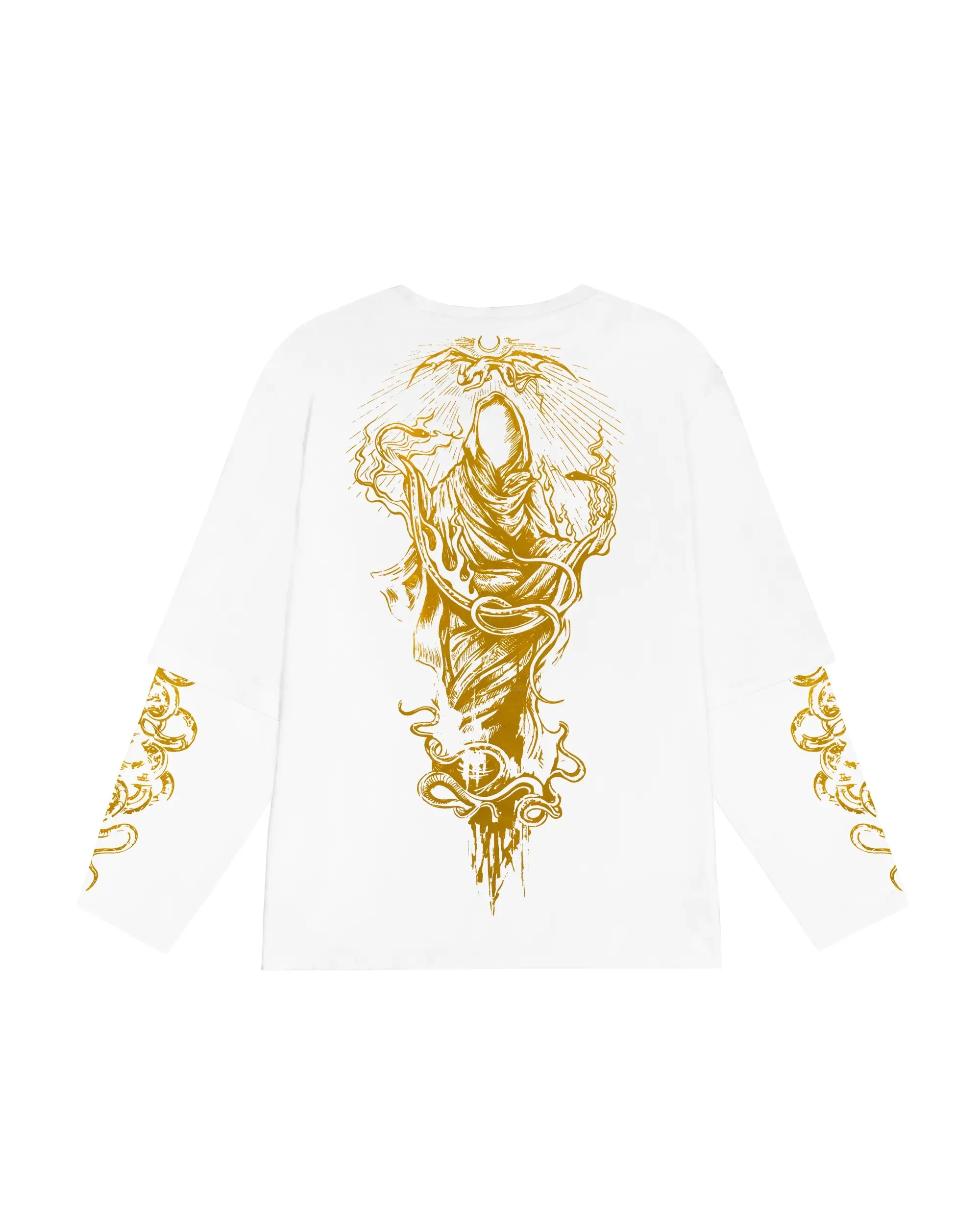 Y2K Immortal Mortis Graphic Mock Long Sleeve Top