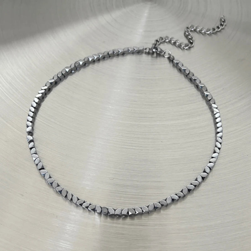 Y2K Irregular Chunk Steel Necklace