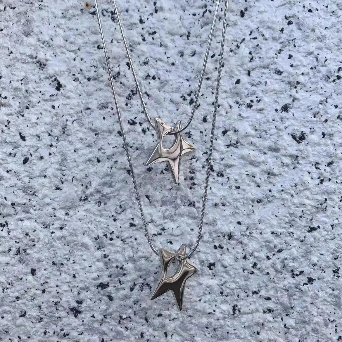 Y2K Irregular Star Aesthetic Pendant Necklace