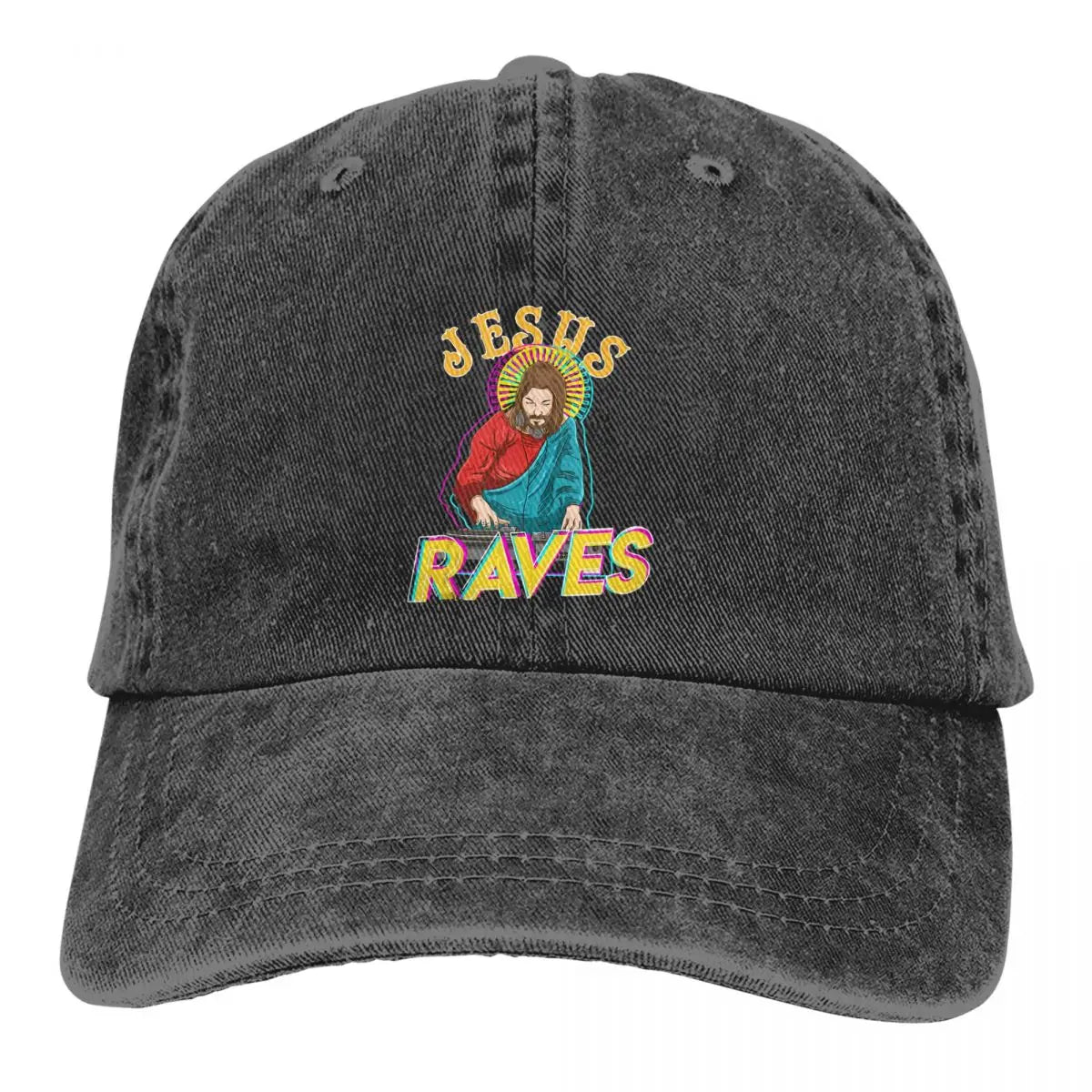 Y2K Jesus Raves Baseball Cap