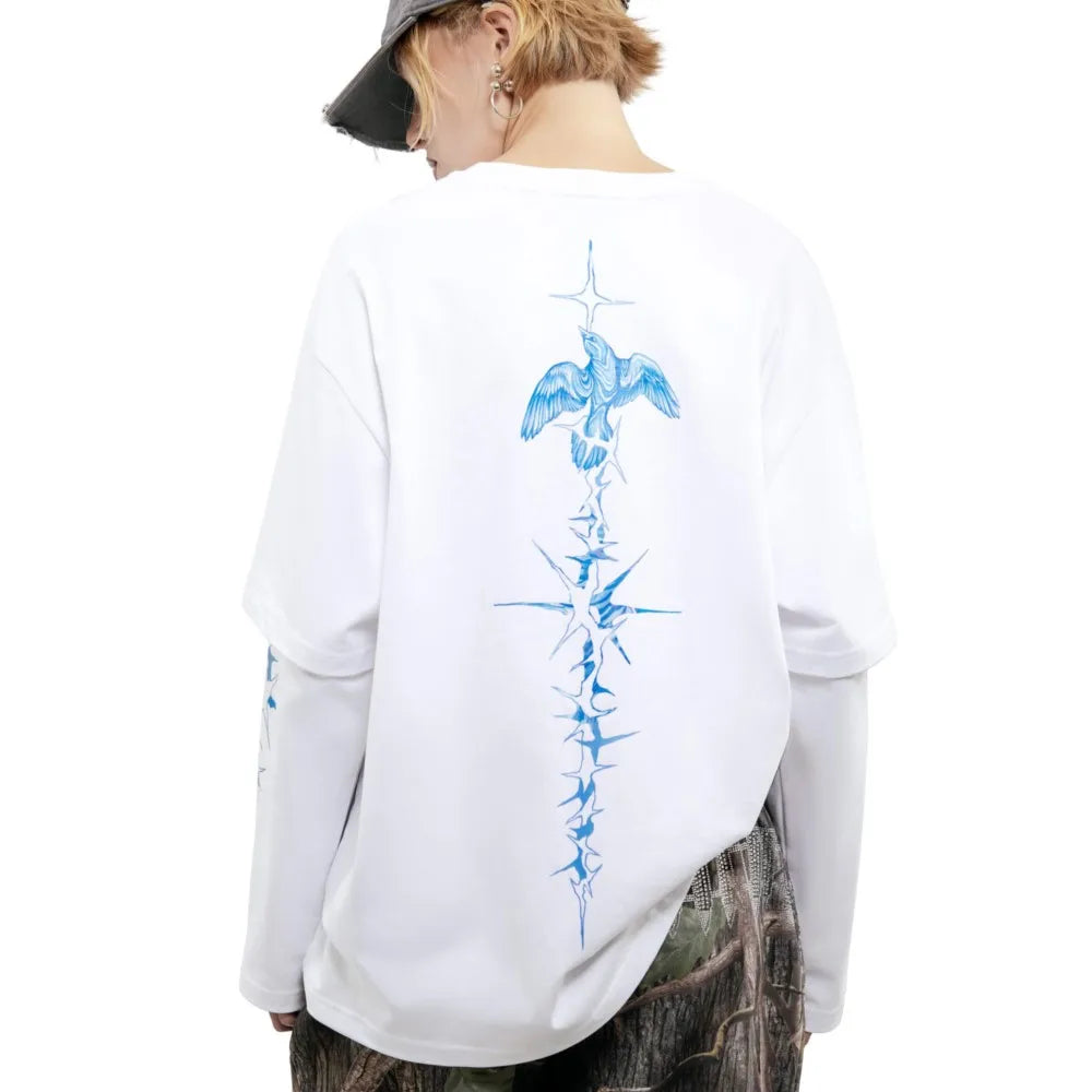 Y2K Kiss From a Dove Graphic Long Sleeve Top