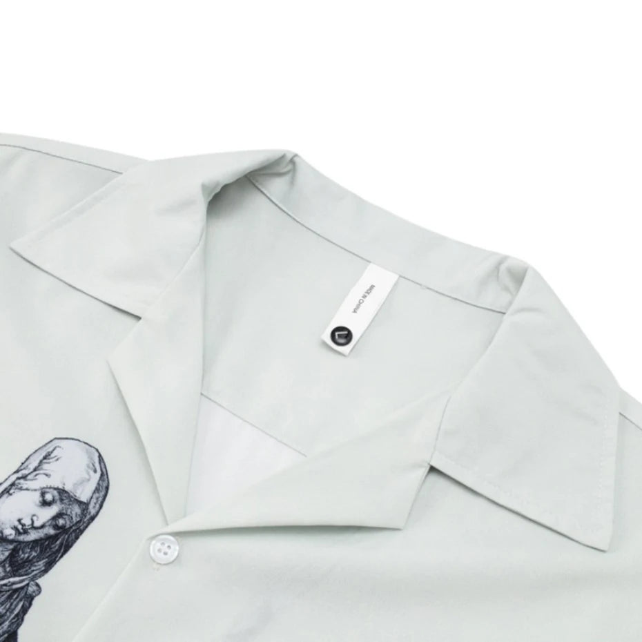 Y2K "Knights Realm" Short Sleeve Button Down Shirt