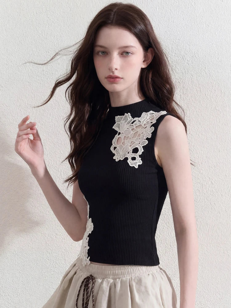 Y2K Lace Hollow Out Summer Tank Top