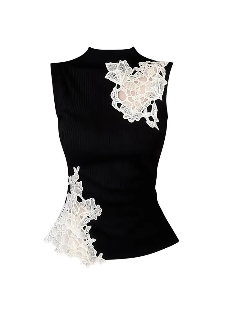 Y2K Lace Hollow Out Summer Tank Top