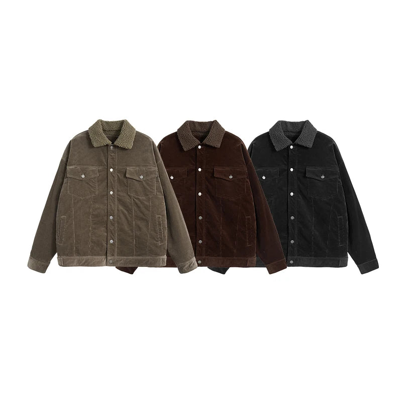 Y2K Lapel Corduroy Jacket